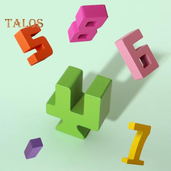 1 набор деревянных конструкторов с цифрами, обучающая цифровая игра-головоломка для мальчиков и девочек, обучение математике, подсчет, красочный конструктор