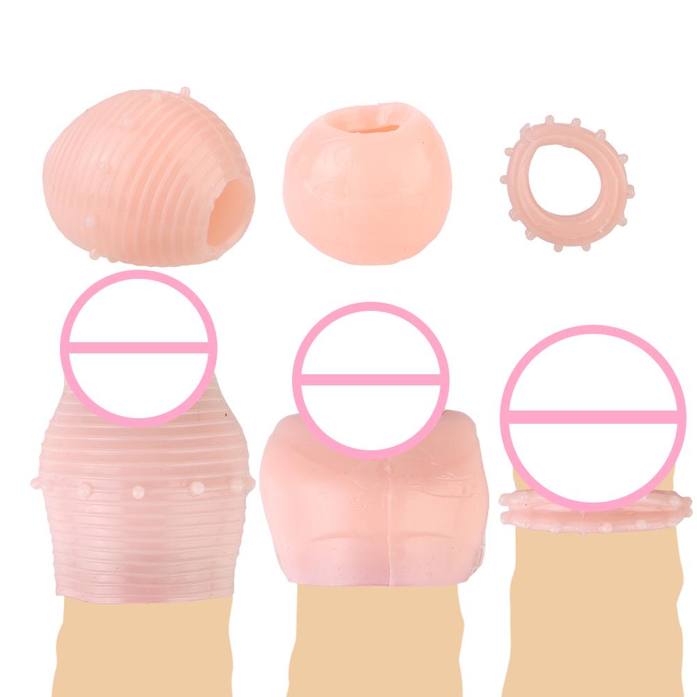 Кольца для пениса, секс-игрушки для мужчин, задержка эякуляции, кольца для пениса, 3 шт./компл., коррекция крайней плоти