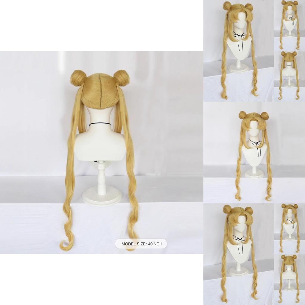 Sailor Moon Cosplay Wig With Hightemperature Silk For Role Play And Costume Events