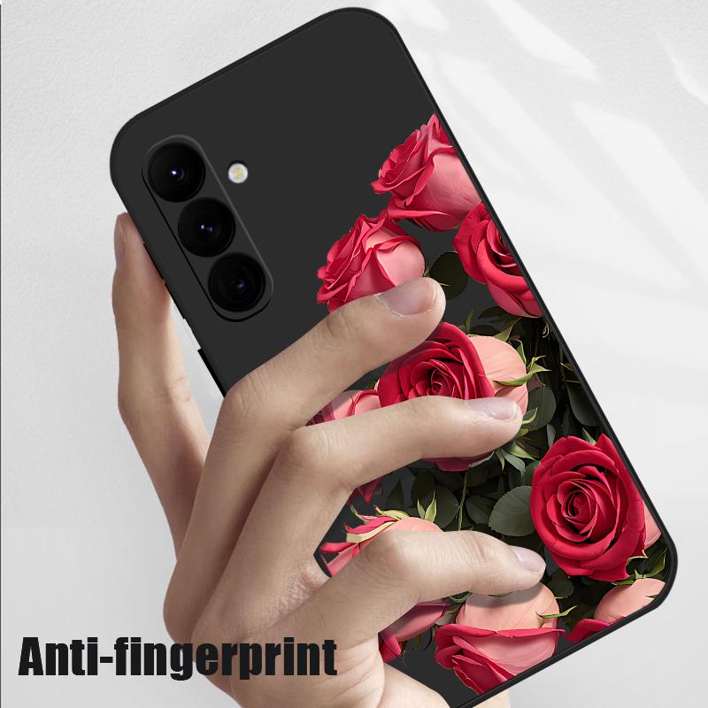 Мягкий чехол на шнурке для Samsung Galaxy S24 S25 Ultra S23 S22 Ultra S21 S20 FE A14 A34 A15 A35 A52 A53 A54 A55 5G A16 A36 A56 Чехол-накладка с розовыми цветами