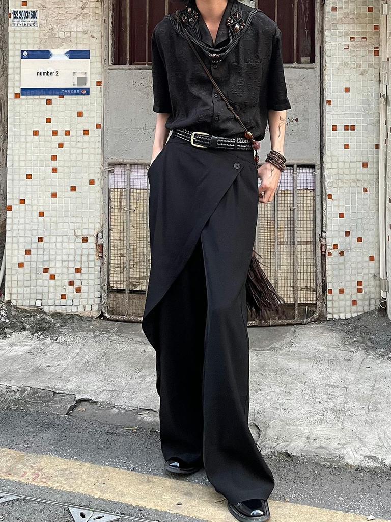 Брюки-драпы в стиле ретро в японском стиле унисекс