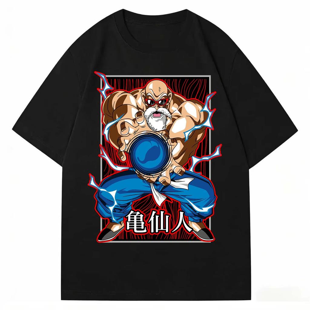 Dragon Ball Vintage Super Saiyan Goku Golden Shenron Kanji Print Cotton 2026 Summer new T-Shirt Unisex Casual Streetwear mens