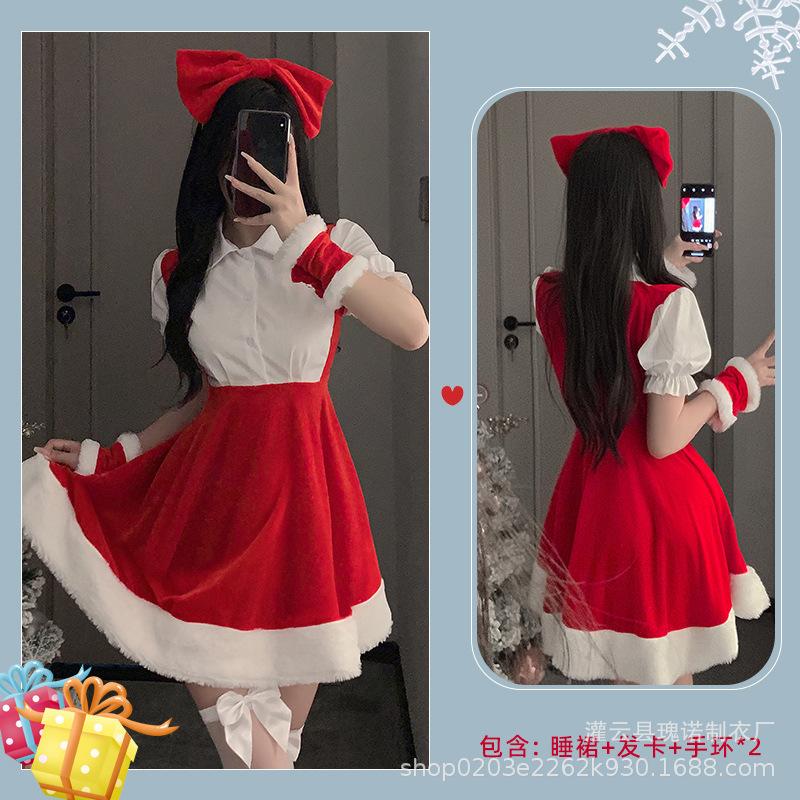A variety of New Year's Eve plus-size Christmas clothing collection, New Year's robe, sexy underwear, autumn and winter flirting, fun bunny girl st