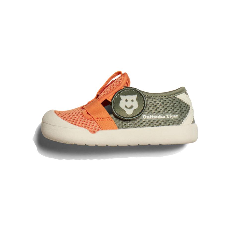 ONITSUKA TIGER MEXICO 66 Дышащие Устойчивые к истиранию Дышащие и износостойкие Низкие Детские Кроссовки Розовый Зеленый 1184A199-800