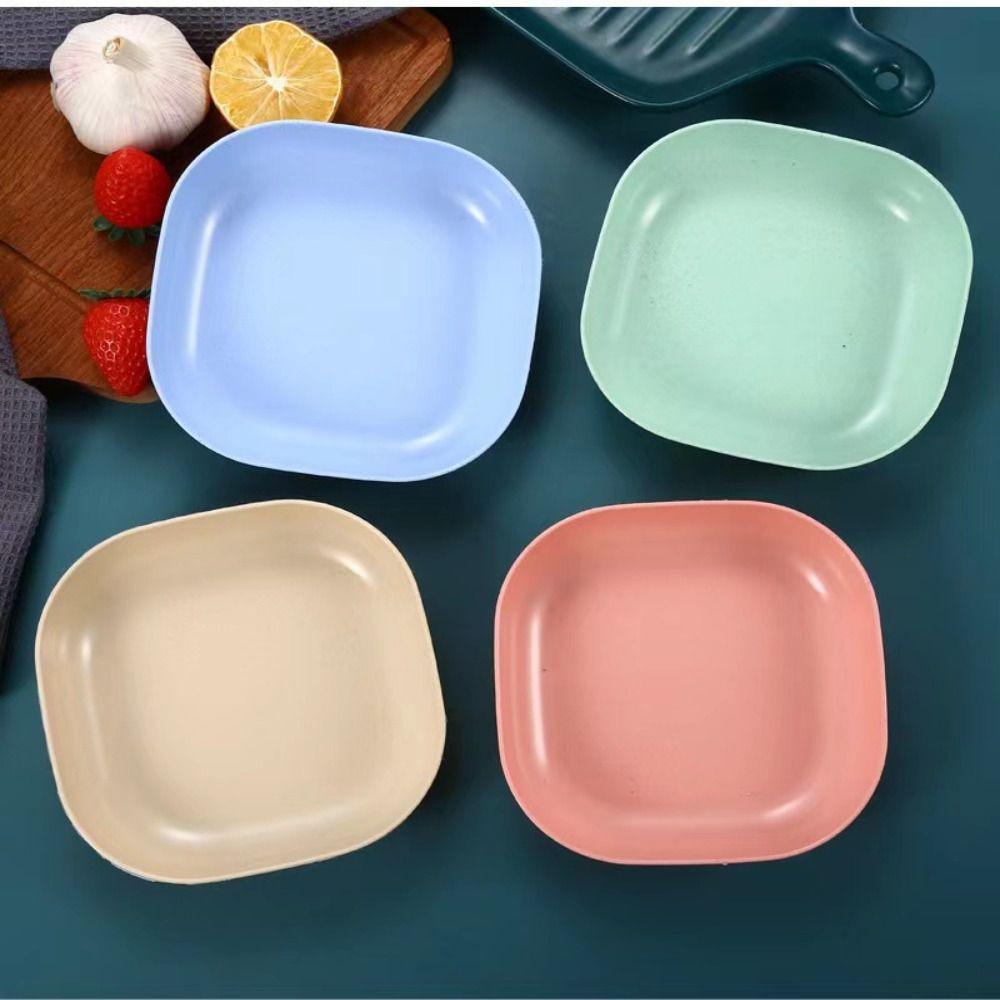 10PCS Multicolor Fruit Plate Plastic Candy Plate With Storage Box Snack Dish Home Kitchen