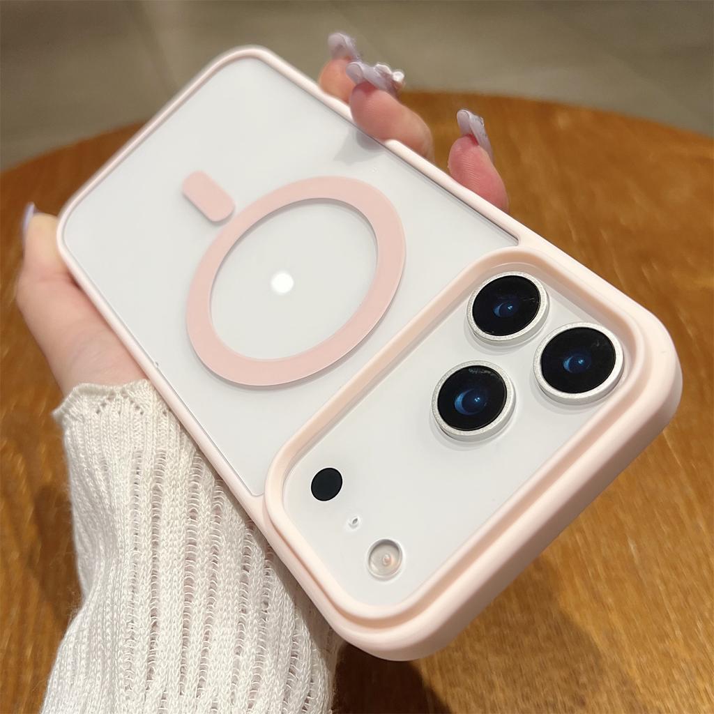 Чехол Magsafe для iPhone 17 AIR 16 E 15 14 13 12 11 ProMax Акриловая Жесткая Защитная Крышка Матовый Леденец Беспроводная Зарядка Прозрачный