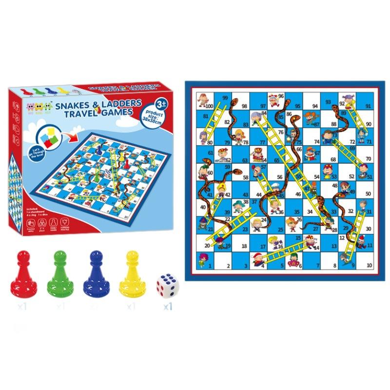 Cross-border Bestseller International Children Snakes Ladders Strategic Board Game Parentchild Interactive Educational