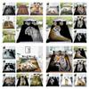 Bedding Suit Newly Bed Cover 3D Tiger Printing Quilt Cover Boys Teens Single Double Size Bedclothes Pillowcase