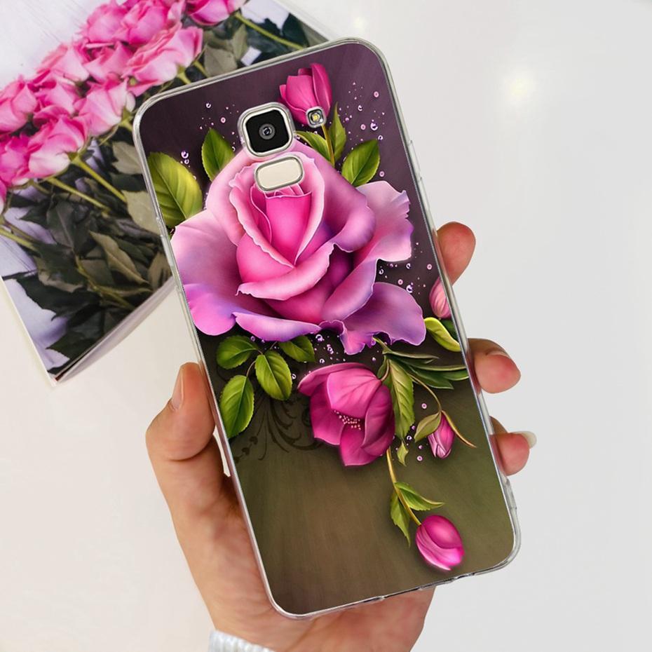 Красивый чехол с принтом для Samsung Galaxy J6 J6+ J600G J610G Мягкая силиконовая задняя крышка из ТПУ для чехлов телефона Samsung J6 J 6 Plus 2018