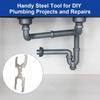 3-way Design Sink Strainer Wrench Plumbing Wrench  Sink and Faucet Maintenance