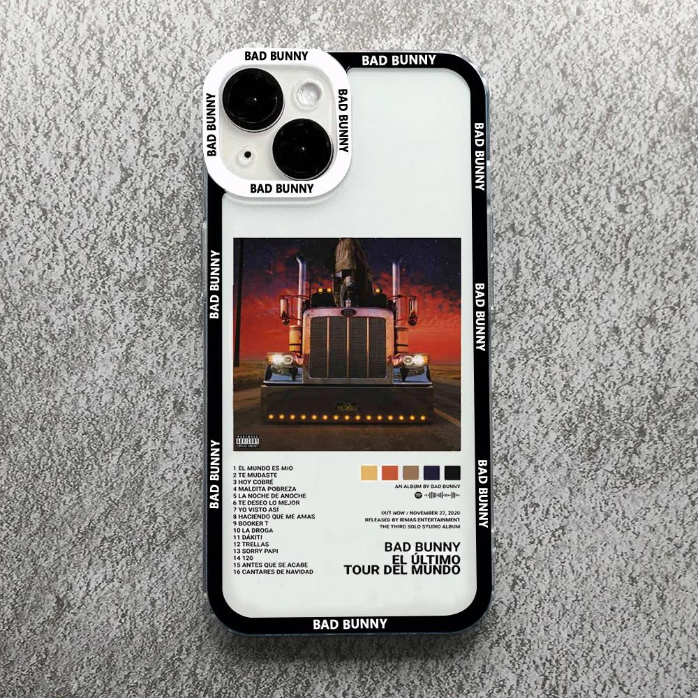 Yo Perreo Sola Bad Bunny Maluma Phone Case For iPhone 11 12 13 14 15 Pro Max Mini XS X XR SE 7 8 Plus Cover Transparent Fundas
