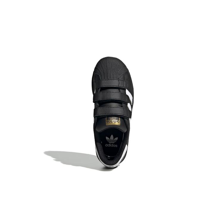 adidas Оригиналы SUPERSTAR Модные Противоударные Низкие Кеды для Скейтборда Черно-белые Дети Возраст 3 7 Лет EF4840