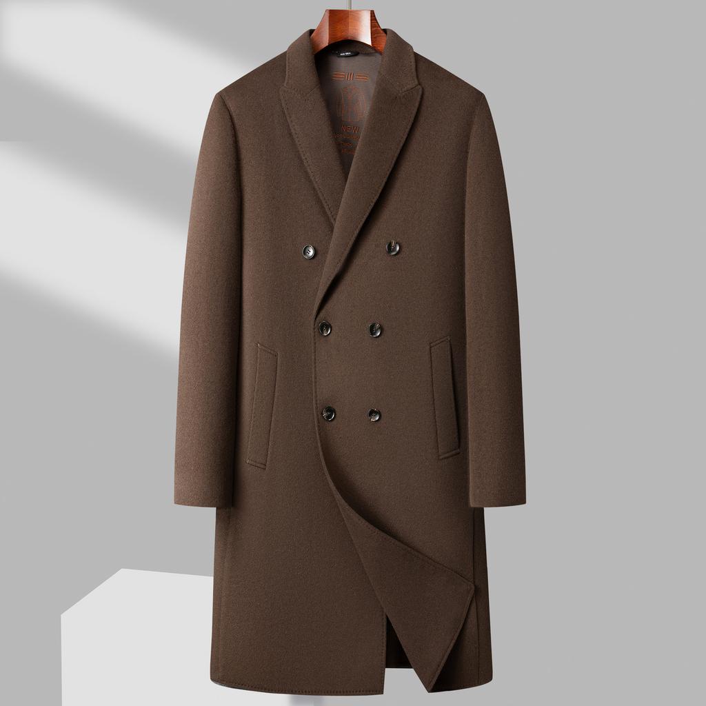 1 Wool Double-sided Woolen Coat Men's Autumn and Winter New Double-breasted Down Take-off Liner Woolen Coat Coat