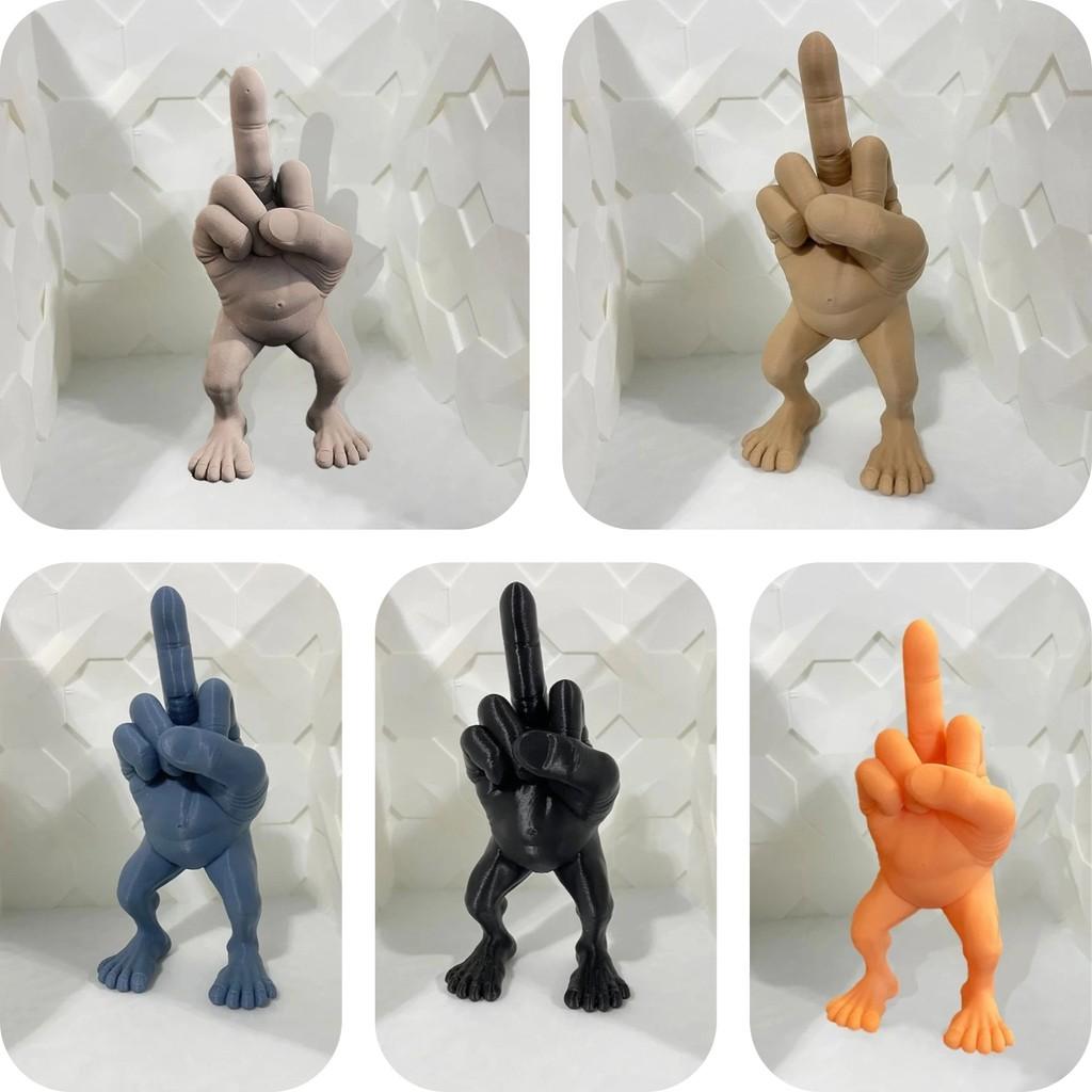 Креативное темно-синее украшение для офисного стола, юмористическая фигурка из смолы в виде среднего пальца