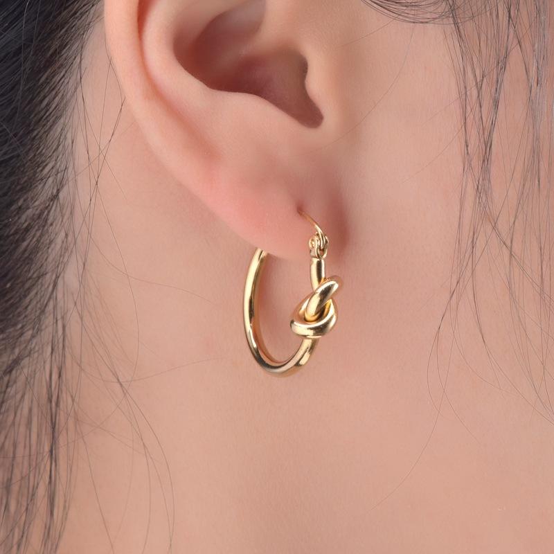 Модные нишевые круглые серьги-иглы без выцветания круглые серьги для женщин