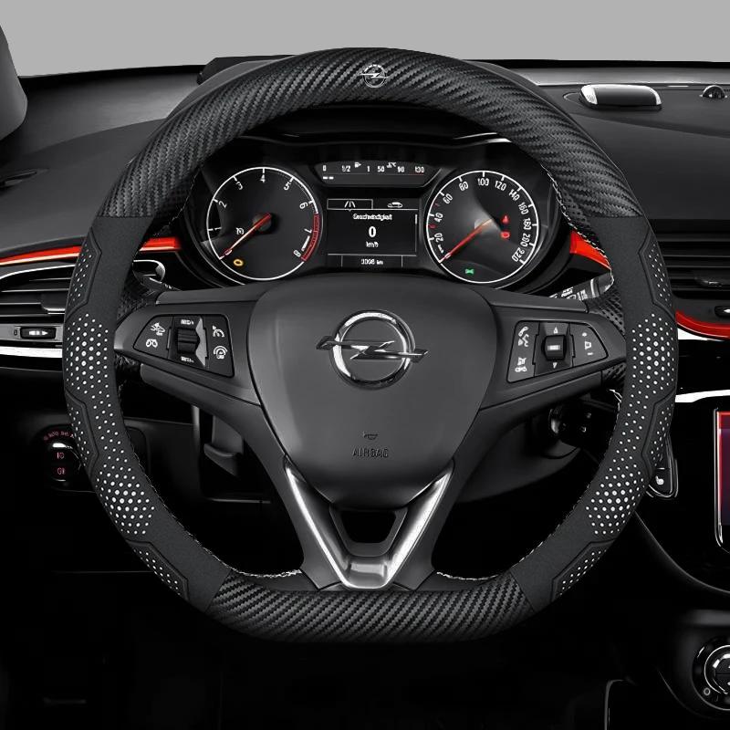 Car Steering Wheel Cover For Opel OPCline Astra Corsa Grandland Insignia Mokka Vectra GTC Tigra Vivaro Zafira Auto Accessories IK2