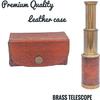 Подарок античного латунного телескопа морской карманный с кожаным случаем