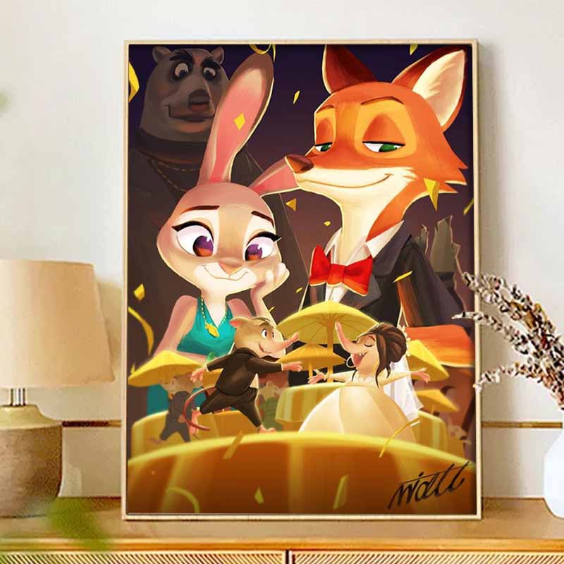 Disney Алмазная мозаика полностью с бриллиантами 5D Арт с персонажем Зверополиса Домашний декор Креативные поделки