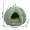 Winter Warm Cat House Bed, Cute Pumpkin Shaped Enclosed Cat Bed Thickened Flannel Cat Cave Pet Bed For Kittens Small Dogs Winter