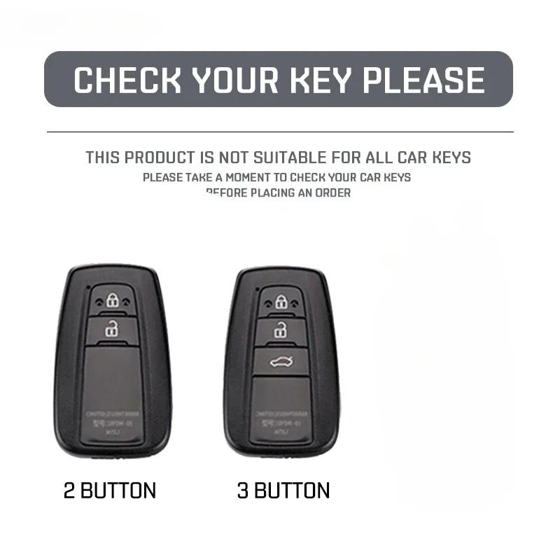 ABS Carbon Fiber Car Key Case Cover For Toyota Prius Camry Corolla CHR C-HR RAV4 Land Cruiser Prado Protector Shell Accessories