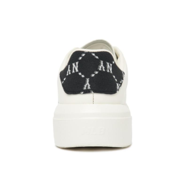 MLB Массивный Классический Каблук Dia Монограмма Низкие Кеды для Скейтборда Унисекс Белые Черные Кроссовки 3ASXAM82N-50BKS