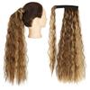 XINRAN Corn Wavy Long Ponytail Synthetic for Women Hairpiece Wrap On Clip Hair Extensions Black Brown Pony Tail Blonde Hair