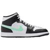 Кроссовки Air Jordan 1 Mid Green Glow Мужские Черно-белые DQ8426-103