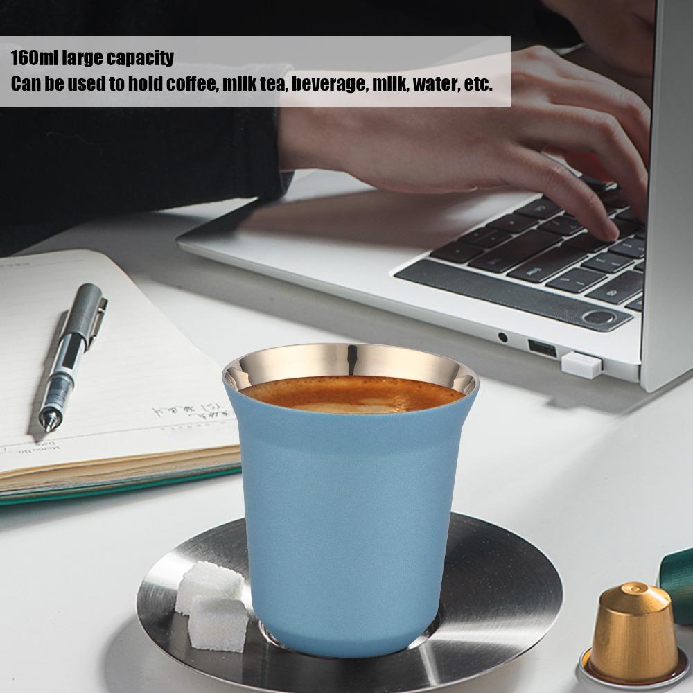 Stainless Steel Stainless Steel Coffee Cup Dual Walled Coffee Capsule Cup Espresso Cup Drinkware