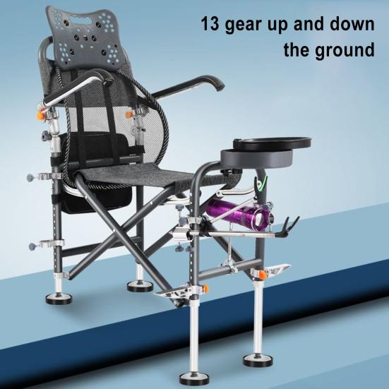 Складной стул для рыбалки, 13 уровней, регулируемая по высоте, портативный, легкий, из нержавеющей стали, многофункциональный складной шезлонг, сиденье, табурет для рыбалки