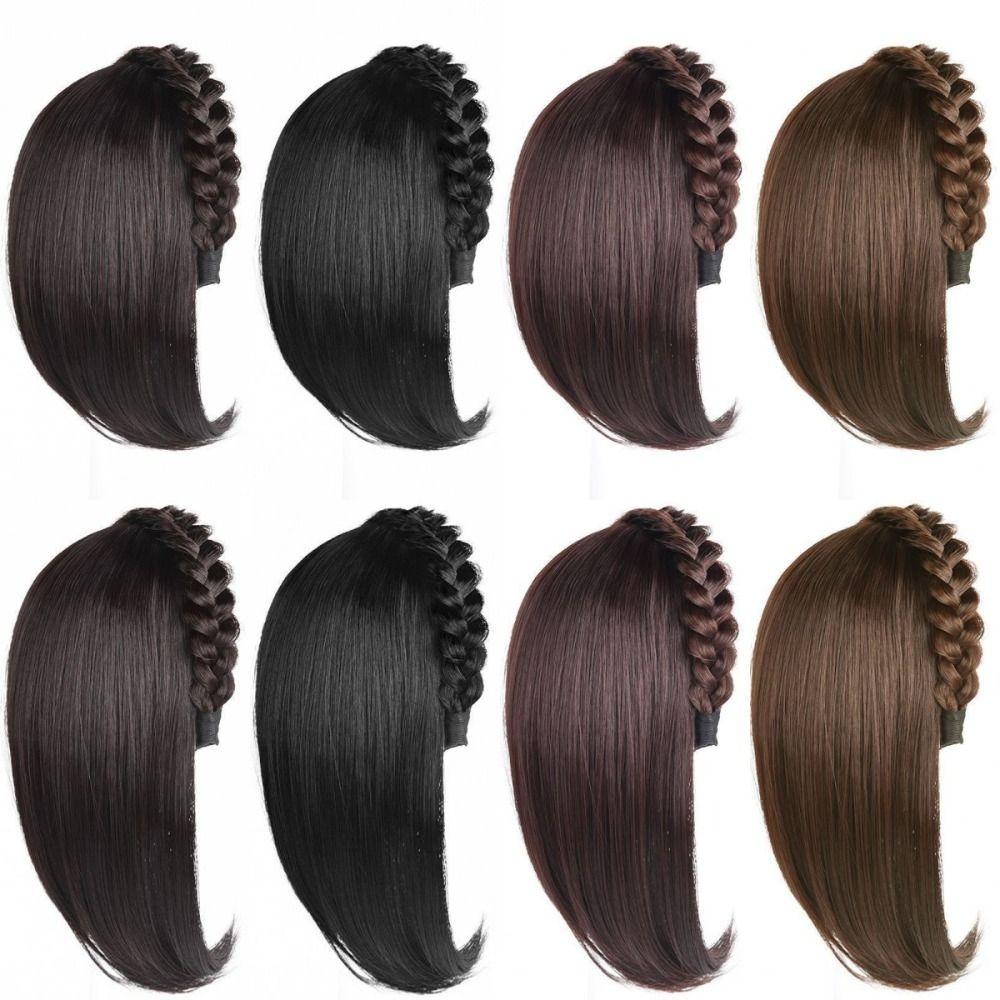 Заколка-полуободок, парик-обруч для волос, сменный блок, заплетенный в косу рыбий хвост, накладка для волос, вечеринка