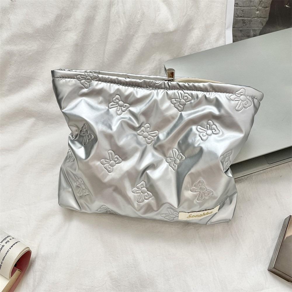 Multifunctional Skincare Products Pouch Love Bow Zipper Makeup Handbag Travel