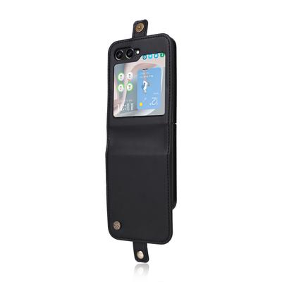 YIKATU YK-001 Чехол для Samsung Galaxy Z Flip6 5G Кожаный чехол для телефона с отделениями для карт