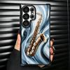 Чехол для телефона с покрытием Музыкальный инструмент Саксофон для Samsung Galaxy S24 S25 FE S26 Edge S23 Ultra S22 S21 Plus S20 Противоударный Airaba