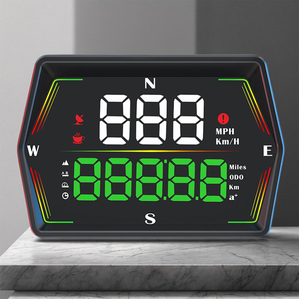 Автомобильный HUD GPS HUD Цифровой спидометр Измеритель скорости для всех автомобилей Грузовиков Подключи и играй Автозапчасть