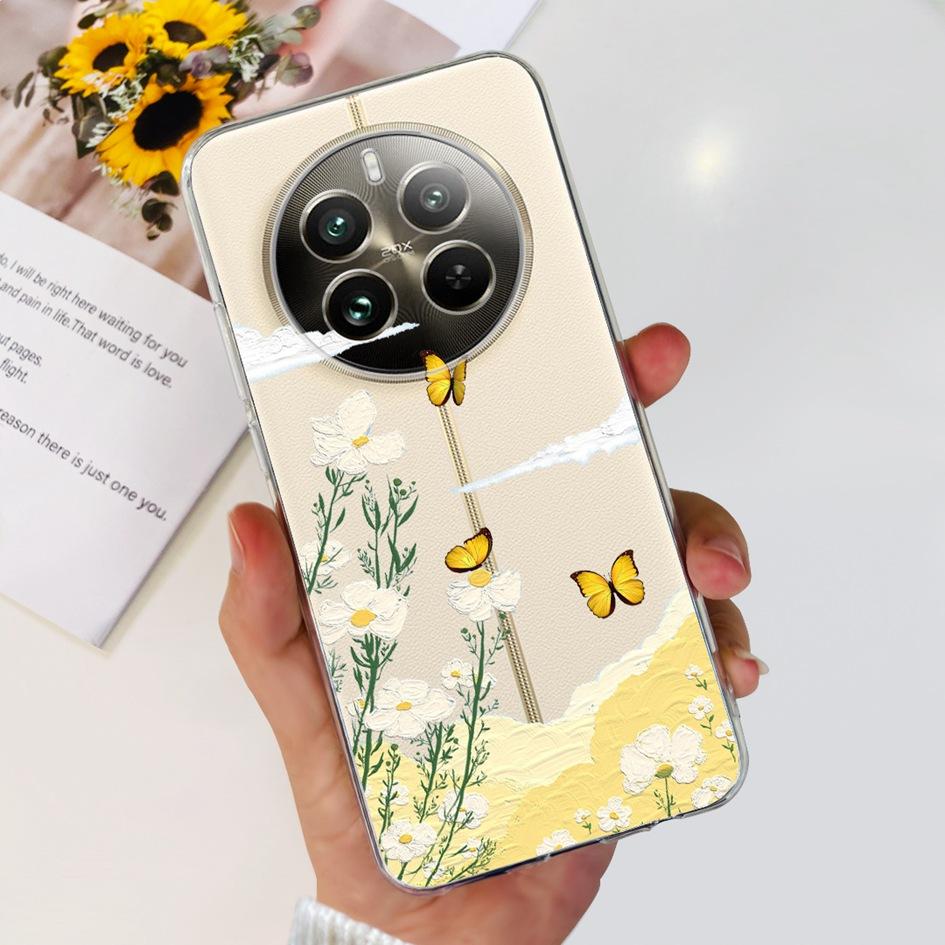 Чехол для Realme 12 Pro Plus Популярный Цветок Астронавт Мягкий Прозрачный Силиконовый Чехол для Телефона на Realme 12 Pro 5G 2024 Funda RMX3842 Чехол
