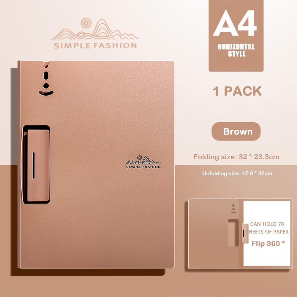 with Metal clip A4 File Folder Dual-use Writing Pad Fashion Test Paper Storage Organizer Office