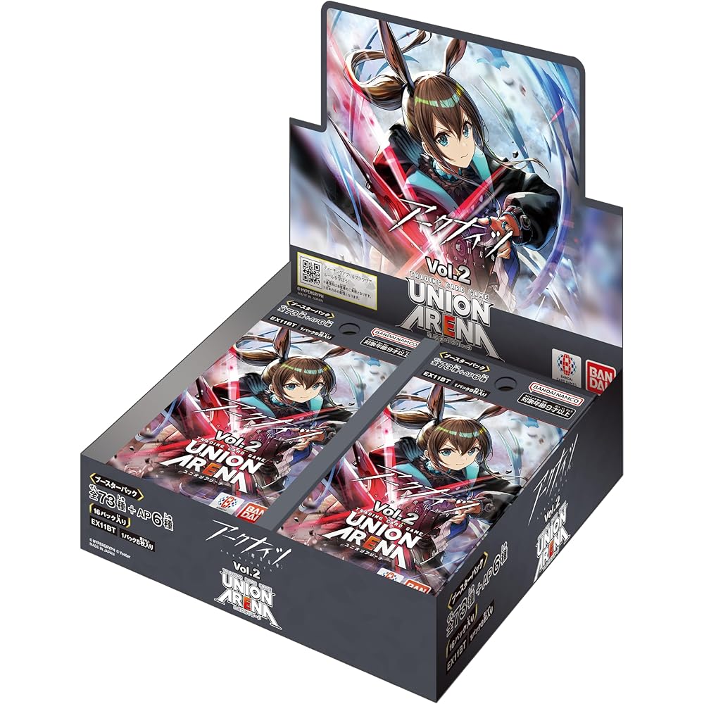 Bandai Union Arena Бустерный набор Arknights Том 2 Коробка из 16 пакетов Возраст 9+