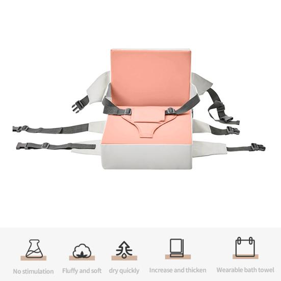 Детское сиденье-бустер для обеденного стола, кухонного стула, водонепроницаемое, устойчивое к пятнам, со спинкой и