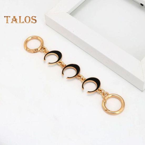 Extension Chain DIY Shoulder Bag Strap Replacement Extended Chain Hollow Moon Shape Polished Lightweight Purse Wallet Strap Extender