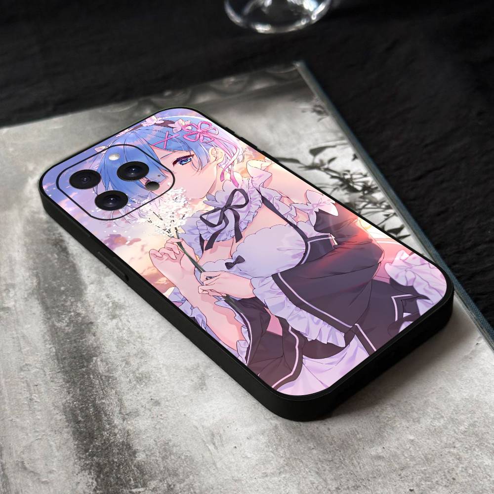 Чехол для телефона ReZero Рем Силиконовый Мягкий Для IPhone 17 Air 16 15 14 13 12 11 Plus Pro Max Plus