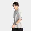 Li Ning CF Однотонная футболка с надписью, круглым вырезом, ледяная на ощупь, удобная, антибактериальная, с коротким рукавом, мужская футболка, кирпично-серая ATSV189-5