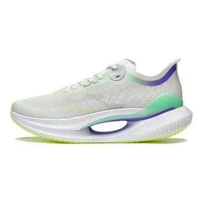 Кроссовки Li Ning Absolute Shadow 2 Essential Comfortable Minimalist Shock Absorbing Non-Slip Low-Top для бега, мужские, белые, зеленые, ARRT005-1
