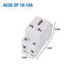 AC30 EU And AU Type 35mm DIN Rail Mount AC Power 10A 16A 25A 250V 440V 2/3/4/5 Pin Plug Modular Socket