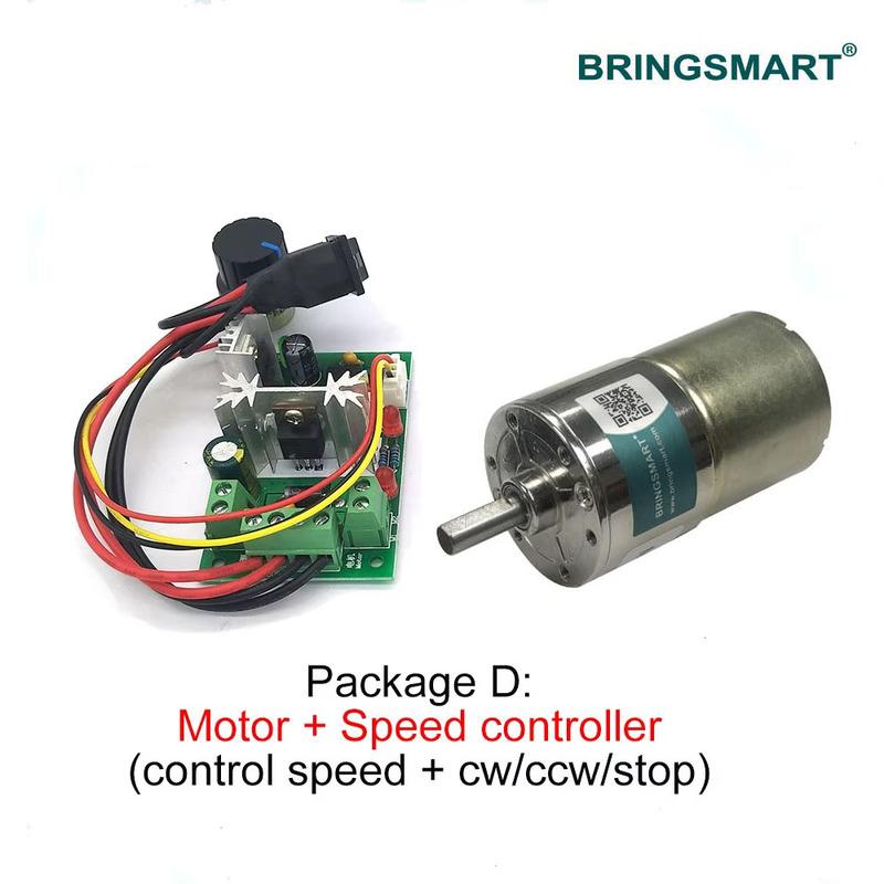 Bringsmart 37GA520 DC 12 Volt Motor Gear Motor Mini DC Reduction Geared Motor High Torque Reversible Speed Regulation