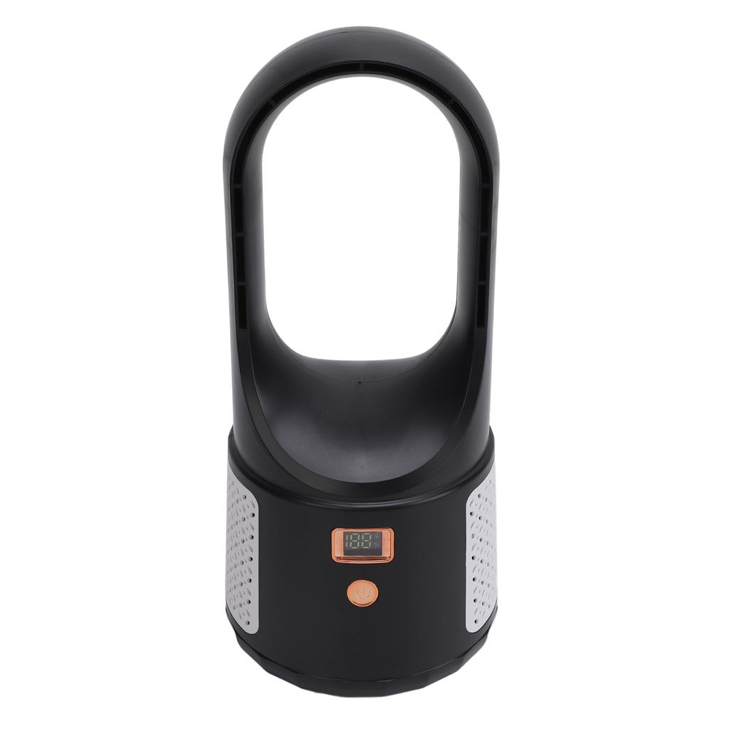 USB Desk Fan 6 Speeds Wind Quiet Portable Bladeless Cooling Fan with Power Display for Home Bedroom Office