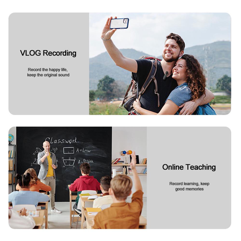 Портативный беспроводной петличный микрофон для записи аудио и видео – Мини K1