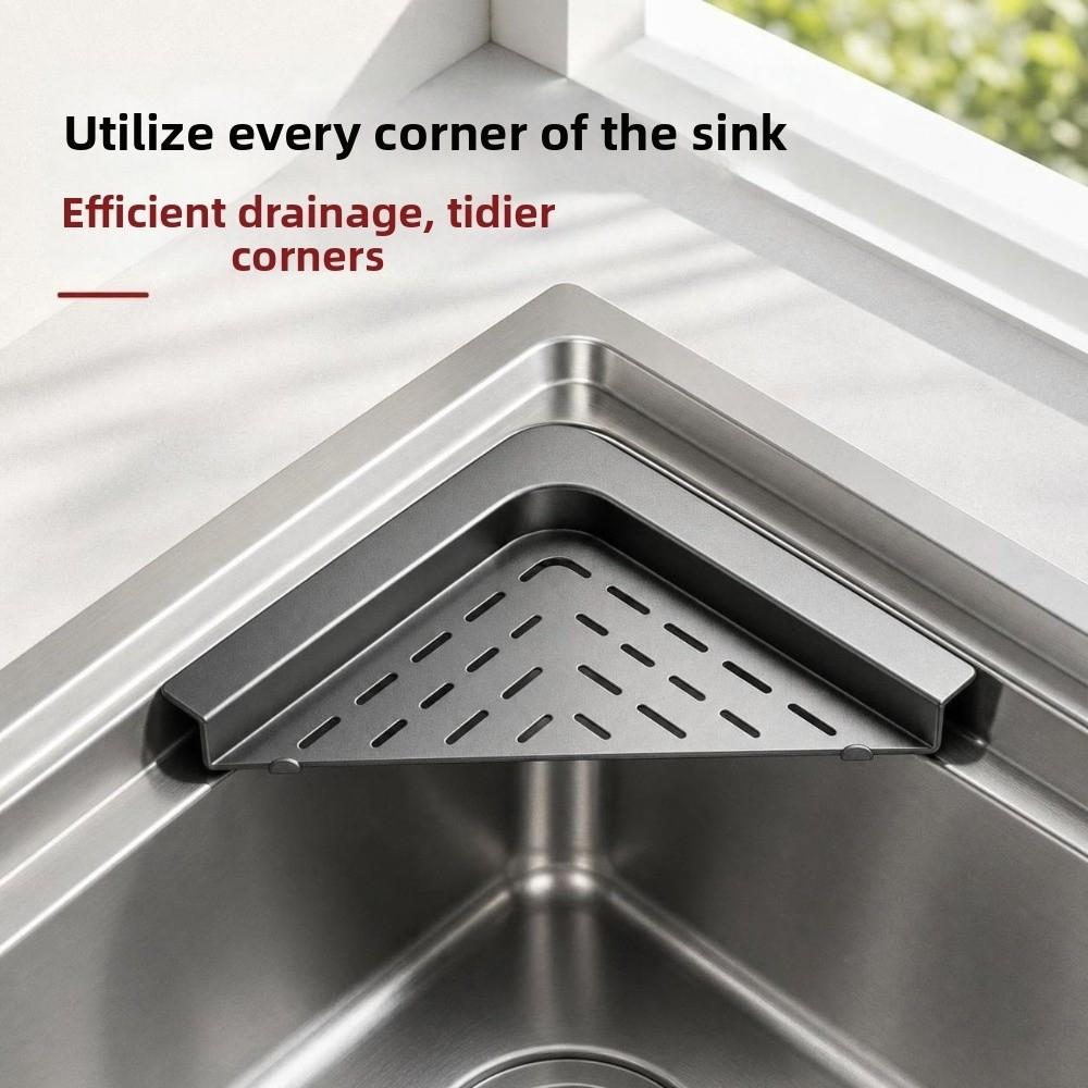 Waterproof Sink Corner Rack Anti-rust Sink Storage Holder Dishcloth Sponge Stand Bathroom