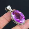 Кулон из драгоценного камня с розовым топазом, твердый кулон из стерлингового серебра 925 пробы, ювелирный подарок для унисекс
