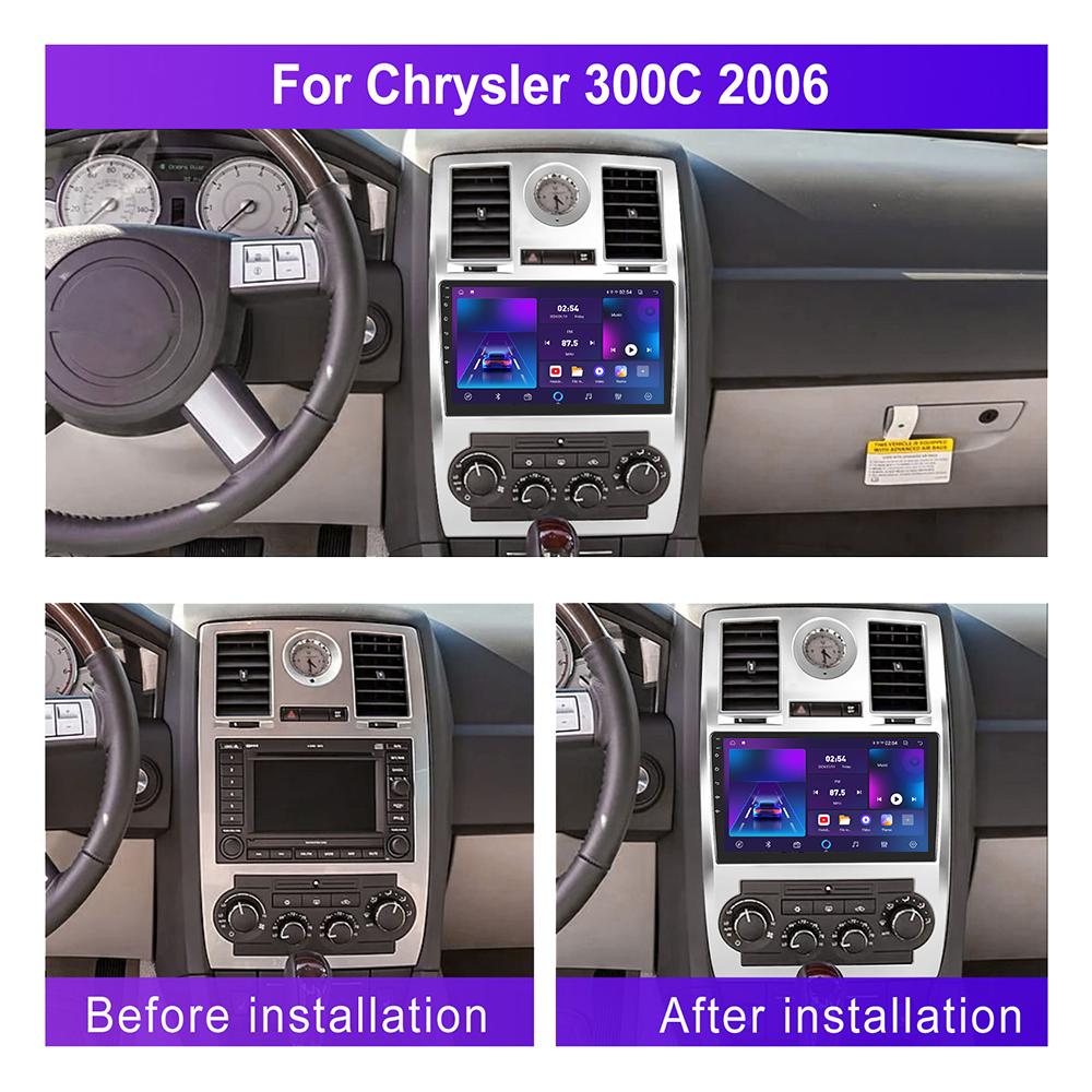 Android Carplay автомобильное радио для Chrysler Aspen 300C 2004-2011 мультимедийный проигрыватель головное устройство стерео GPS навигация BT WIFI 4+64 ГБ