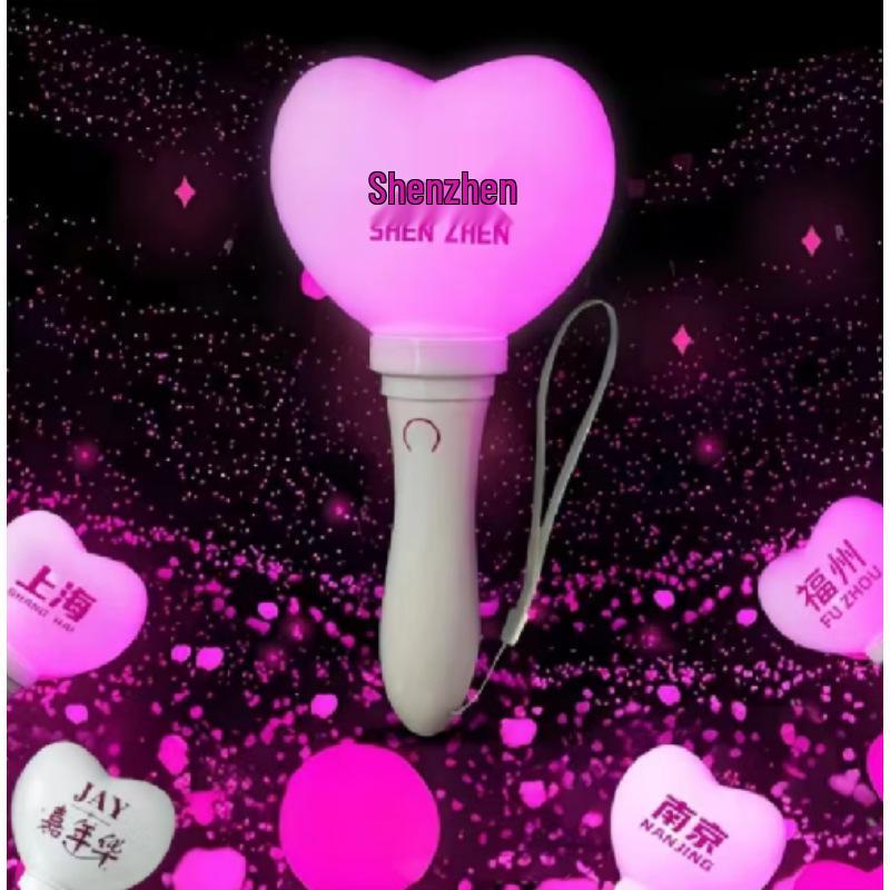 Светящаяся палочка в форме сердца: Светящаяся палочка для чирлидинга Star & Peach с логотипом на заказ.